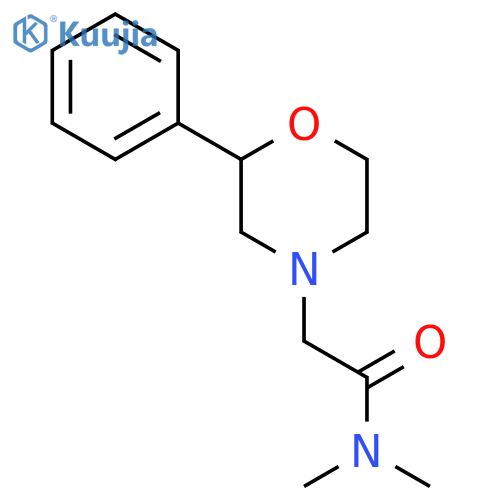 N,N-dimethyl-2-(2-phenylmorpholin-4-yl)acetamide structure