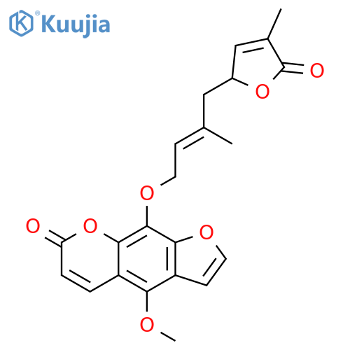7H-Furo[3,2-g][1]benzopyran-7-one,9-[[(2E)-4-(2,5-dihydro-4-methyl-5-oxo-2-furanyl)-3-methyl-2-buten-1-yl]oxy]-4-methoxy- structure