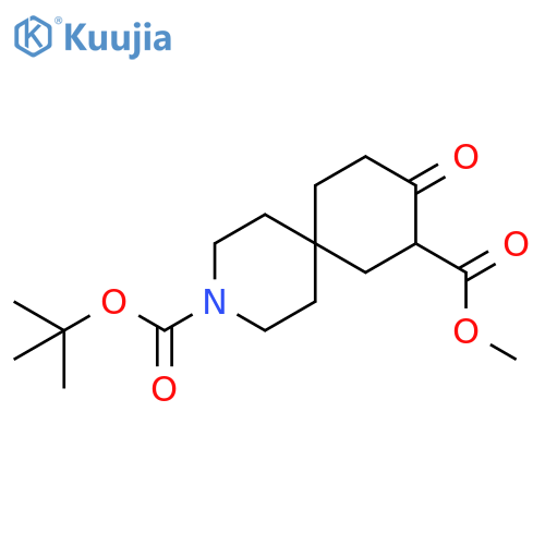 3-tert-Butyl 8-methyl 9-oxo-3-azaspiro[5.5]undecane-3,8-dicarboxylate structure
