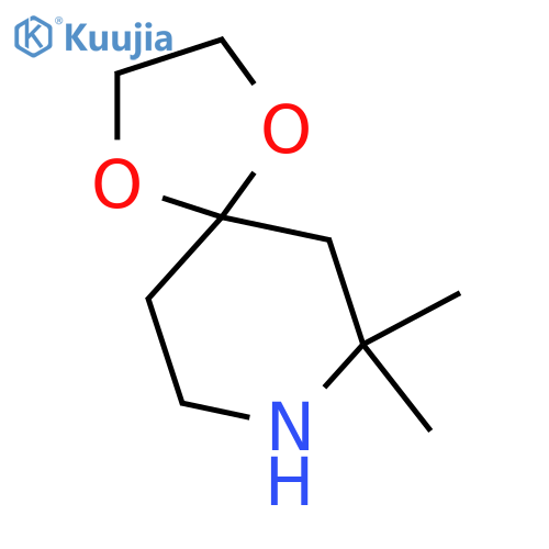 1,4-Dioxa-8-azaspiro[4.5]decane, 7,7-dimethyl-  structure