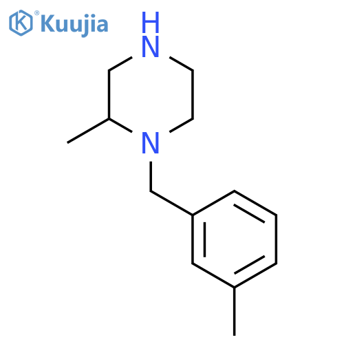 2-Methyl-1-[(3-methylphenyl)methyl]piperazine structure