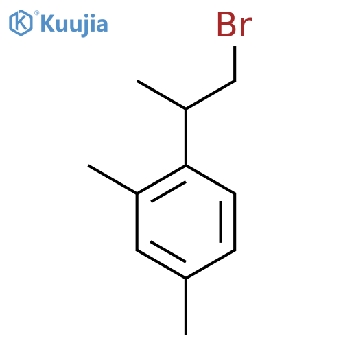 1-(1-bromopropan-2-yl)-2,4-dimethylbenzene structure