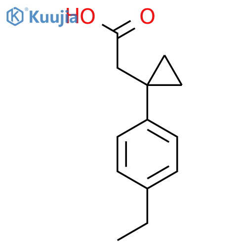 2-1-(4-ethylphenyl)cyclopropylacetic acid structure