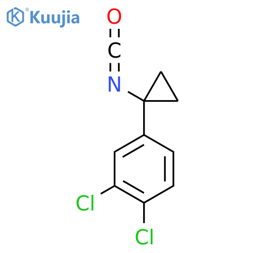 1,2-dichloro-4-(1-isocyanatocyclopropyl)benzene structure