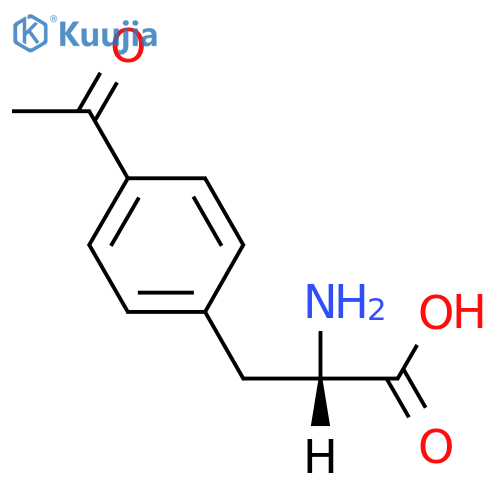 (2S)-3-(4-acetylphenyl)-2-amino-propanoic acid structure