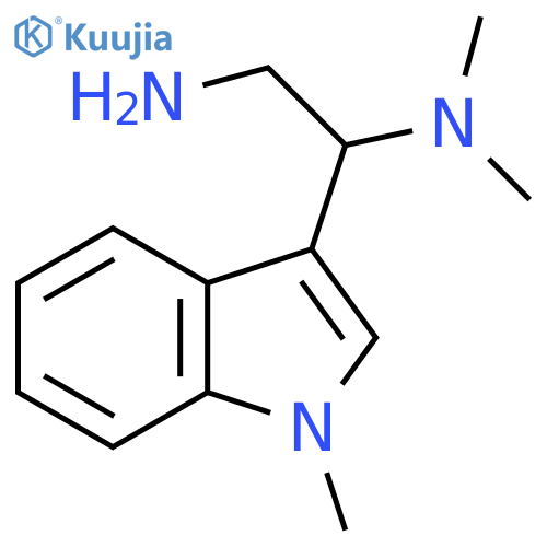 [2-amino-1-(1-methyl-1H-indol-3-yl)ethyl]dimethylamine structure
