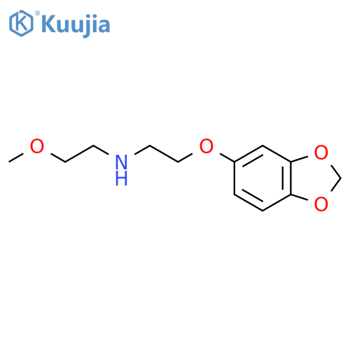 2-(Benzo[d][1,3]dioxol-5-yloxy)-N-(2-methoxyethyl)ethanamine structure