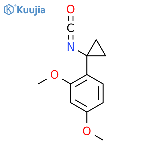 1-(1-isocyanatocyclopropyl)-2,4-dimethoxybenzene structure