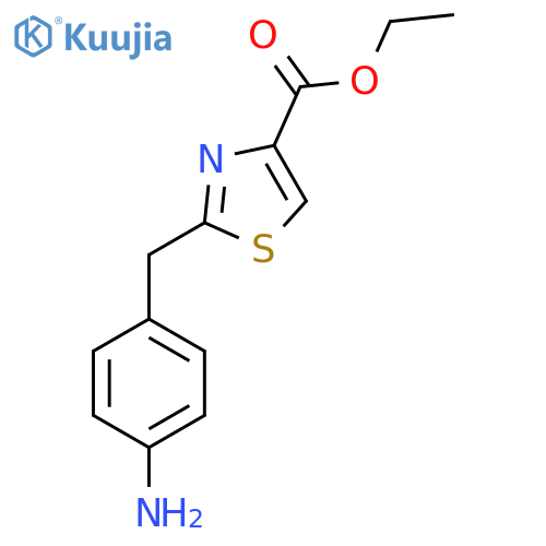 Ethyl 2-[(4-aminophenyl)methyl]-1,3-thiazole-4-carboxylate structure