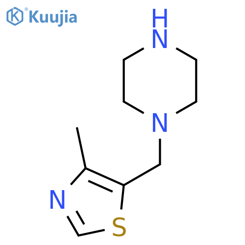 1-(4-methyl-1,3-thiazol-5-yl)methylpiperazine structure