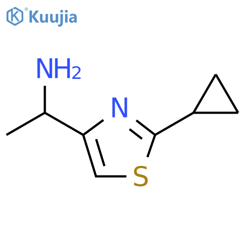 1-(2-cyclopropyl-1,3-thiazol-4-yl)ethan-1-amine structure