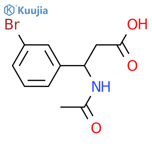 3-(3-Bromophenyl)-3-acetamidopropanoic acid structure