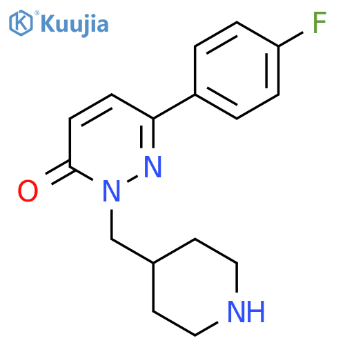 6-(4-fluorophenyl)-2-[(piperidin-4-yl)methyl]-2,3-dihydropyridazin-3-one structure