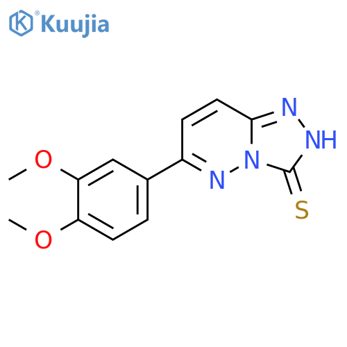 6-(3,4-dimethoxyphenyl)-1,2,4triazolo4,3-bpyridazine-3-thiol structure