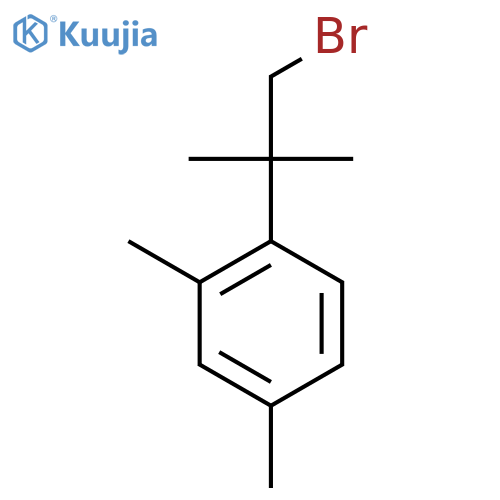 1-(1-bromo-2-methylpropan-2-yl)-2,4-dimethylbenzene structure