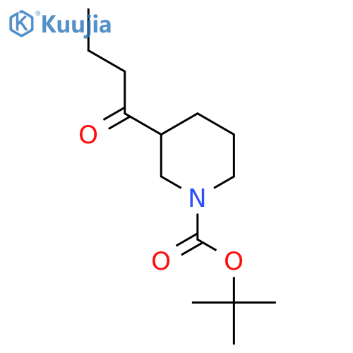 Tert-butyl 3-butanoylpiperidine-1-carboxylate structure