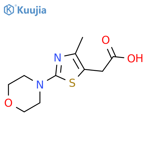 2-4-Methyl-2-(morpholin-4-yl)-1,3-thiazol-5-ylacetic Acid structure