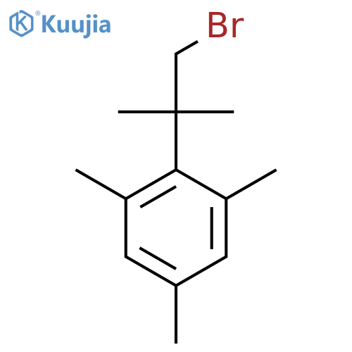 2-(1-bromo-2-methylpropan-2-yl)-1,3,5-trimethylbenzene structure