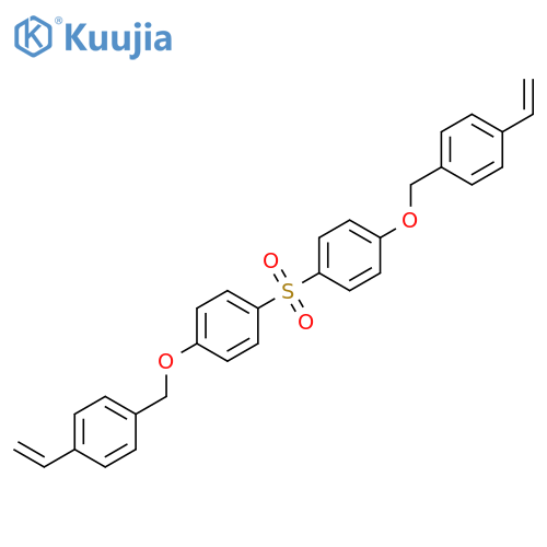 1-ethenyl-4-[[4-[4-[(4-ethenylphenyl)methoxy]phenyl]sulfonylphenoxy]methyl]benzene structure