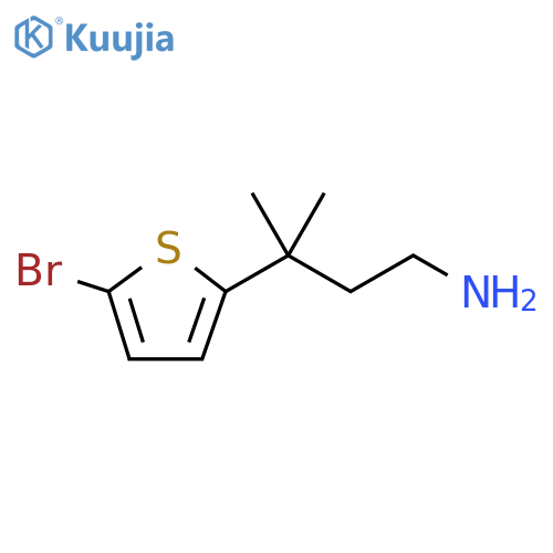 3-(5-bromothiophen-2-yl)-3-methylbutan-1-amine structure