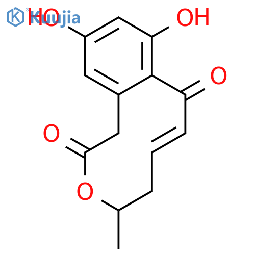2H-3-Benzoxecin-2,8(1H)-dione,4,5-dihydro-9,11-dihydroxy-4-methyl-, (4S,6E)- structure