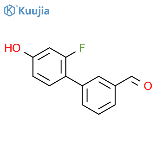 3-(2-fluoro-4-hydroxyphenyl)benzaldehyde structure