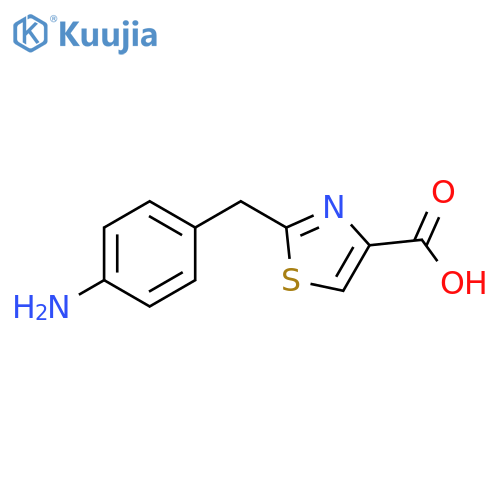 2-(4-Aminophenyl)methyl-1,3-thiazole-4-carboxylic Acid structure