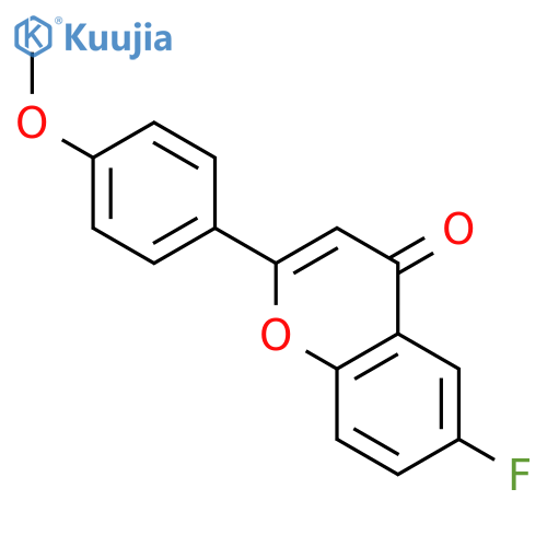 4H-1-Benzopyran-4-one, 6-fluoro-2-(4-methoxyphenyl)- structure