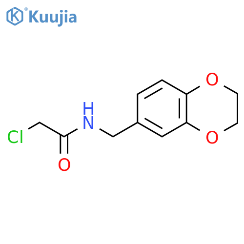 2-Chloro-N-(2,3-dihydro-benzo[1,4]dioxin-6-ylmethyl)-acetamide structure