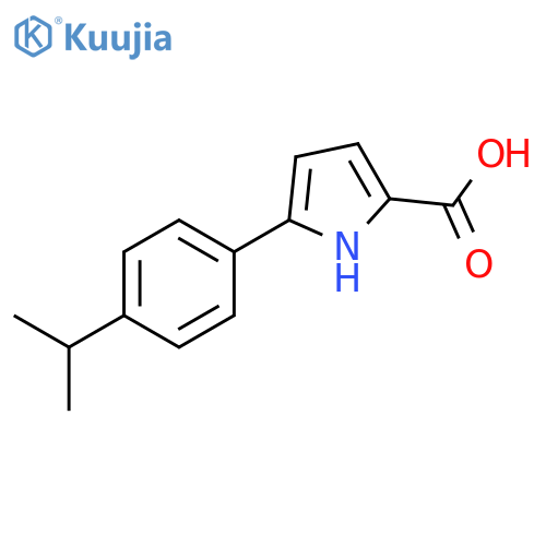 5-4-(propan-2-yl)phenyl-1H-pyrrole-2-carboxylic acid structure