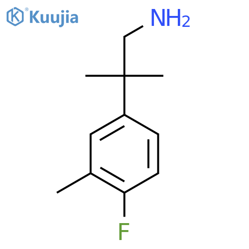 2-(4-fluoro-3-methylphenyl)-2-methylpropan-1-amine structure