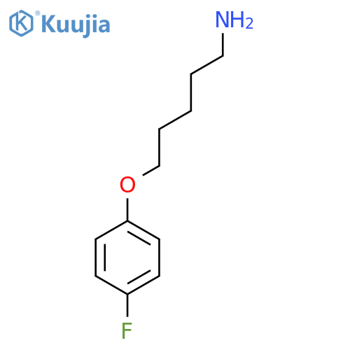 5-(4-fluorophenoxy)pentan-1-amine structure