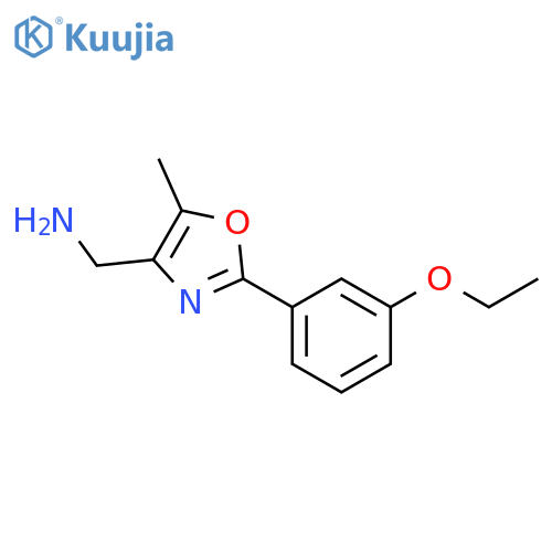 (2-(3-ethoxyphenyl)-5-methyloxazol-4-yl)methanamine structure