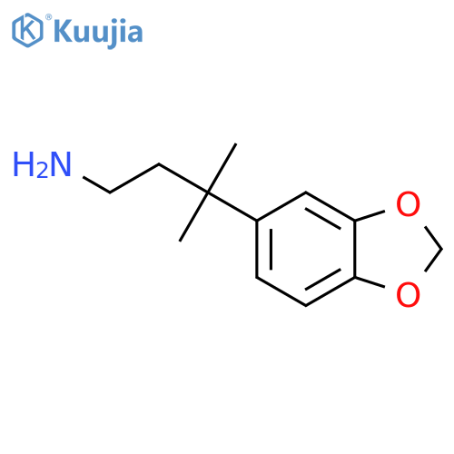 3-(1,3-dioxaindan-5-yl)-3-methylbutan-1-amine structure