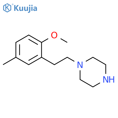 1-2-(2-methoxy-5-methylphenyl)ethylpiperazine structure