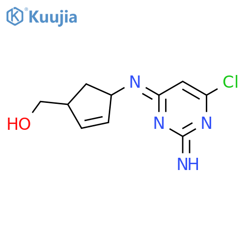 (1R,4S)-rel-4-(2-Amino-6-chloro-4-pyrimidinyl)amino-2-cyclopentene-1-methanol structure