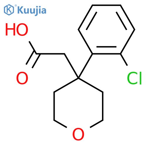2-[4-(2-Chlorophenyl)-tetrahydro-2H-pyran-4-yl]acetic acid structure
