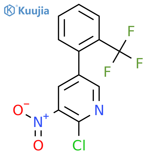2-Chloro-3-nitro-5-(2-(trifluoromethyl)phenyl)pyridine structure