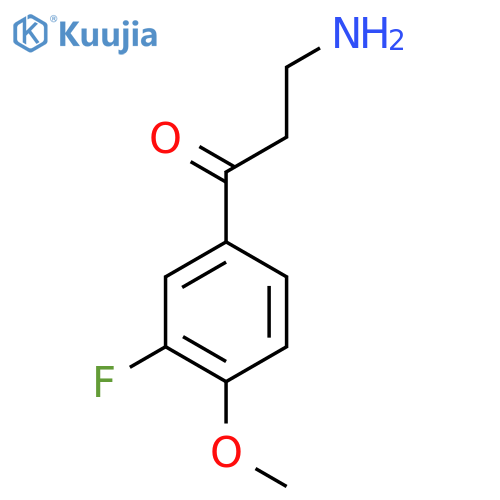 3-amino-1-(3-fluoro-4-methoxyphenyl)propan-1-one structure