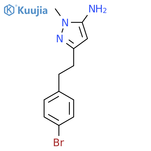 3-2-(4-bromophenyl)ethyl-1-methyl-1H-pyrazol-5-amine structure