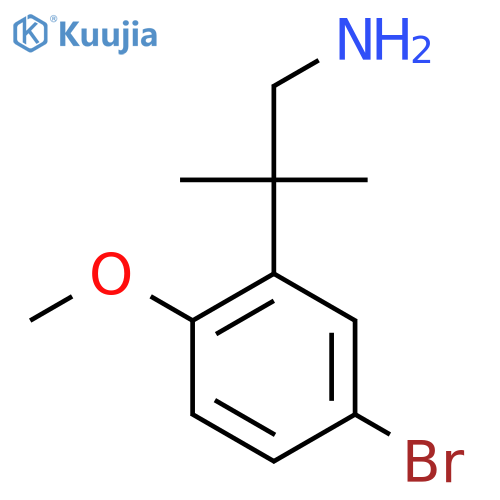 2-(5-bromo-2-methoxyphenyl)-2-methylpropan-1-amine structure