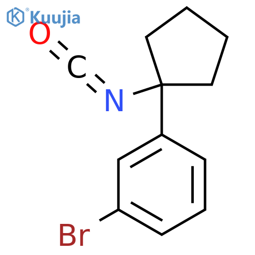 1-Bromo-3-(1-isocyanatocyclopentyl)benzene structure