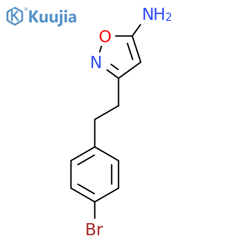 3-2-(4-bromophenyl)ethyl-1,2-oxazol-5-amine structure