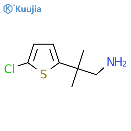 2-(5-chlorothiophen-2-yl)-2-methylpropan-1-amine structure