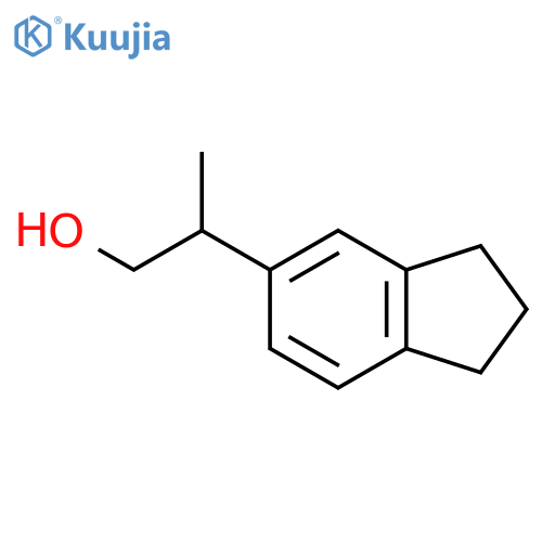 2-(2,3-dihydro-1H-inden-5-yl)propan-1-ol structure