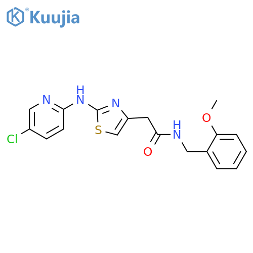2-{2-(5-chloropyridin-2-yl)amino-1,3-thiazol-4-yl}-N-(2-methoxyphenyl)methylacetamide structure
