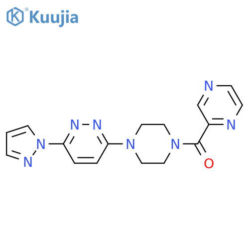 3-4-(pyrazine-2-carbonyl)piperazin-1-yl-6-(1H-pyrazol-1-yl)pyridazine structure