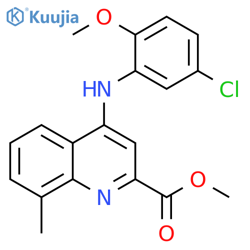 methyl 4-[(5-chloro-2-methoxyphenyl)amino]-8-methylquinoline-2-carboxylate structure