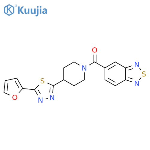 5-{4-5-(furan-2-yl)-1,3,4-thiadiazol-2-ylpiperidine-1-carbonyl}-2,1,3-benzothiadiazole structure
