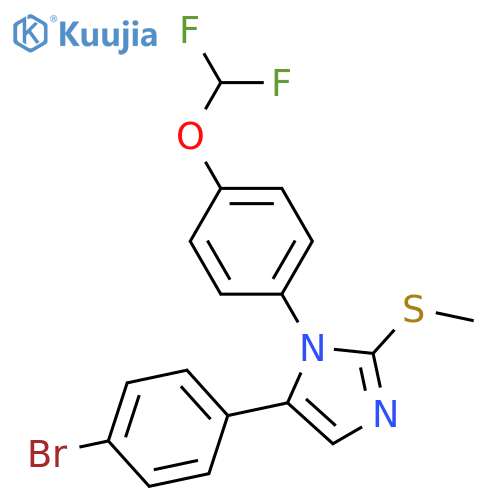 5-(4-bromophenyl)-1-[4-(difluoromethoxy)phenyl]-2-(methylsulfanyl)-1H-imidazole structure